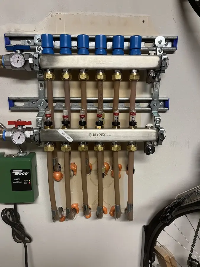 Plumber performing Gas Line Installation at a residential property in Tuckerton